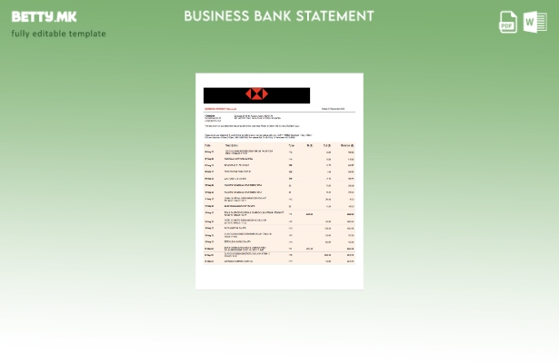 модерен стил Саудиска британска банка Деловна изјава за Word и PDF Шаблон
